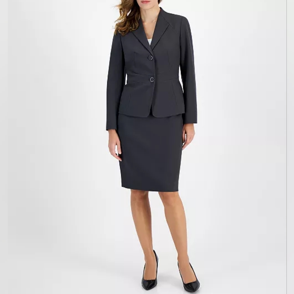 NWT LeSuit Black Blazer and Skirt Set